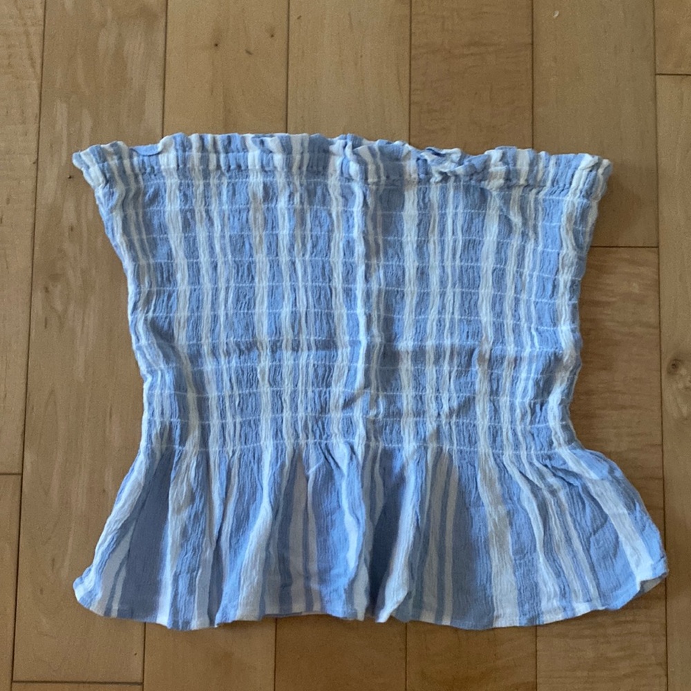 AEO Blue Striped Tube Top, size Medium